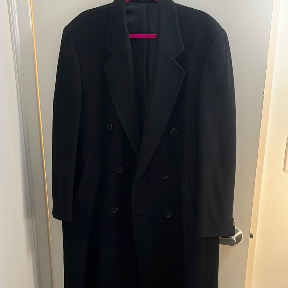 Gorgeous Vintage Wool Cashmere Black Coat Size M